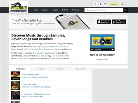 whosample|Discover Music via Samples, Cover Songs and Remixes.